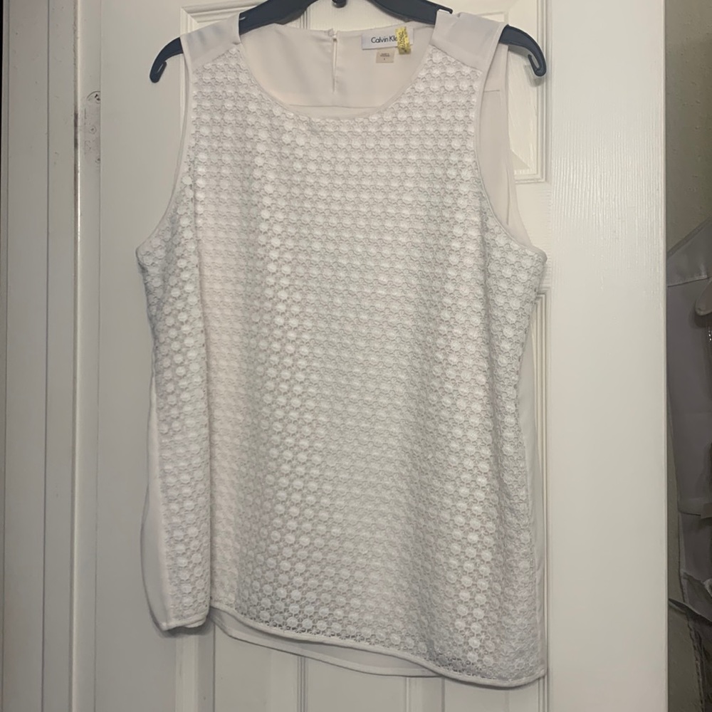 Large white tank top